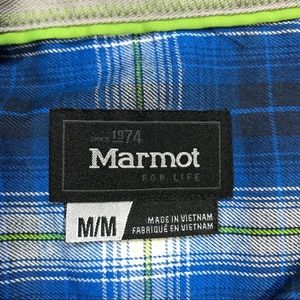 Marmot Shirts - Men’s Marmot L/S Button Plaid Shirt Medium Blue Marmot Shirts - Men’s Marmot L/S Button Plaid Shirt Medium Blue